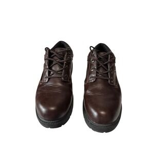 Lugz Oxford Work Shoes Mens 12 Brown Good Slip Resistant MSVYV-245